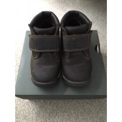 Toddlers brown leather Timberland shoes size 5