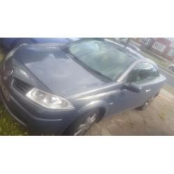 RENAULT MEGANE CAR PRIVILEGE CONVERTIBLE CABRIOLET 1.6L MOONSILVER GREY FRESH MOT, SERVICE & CAMBELT