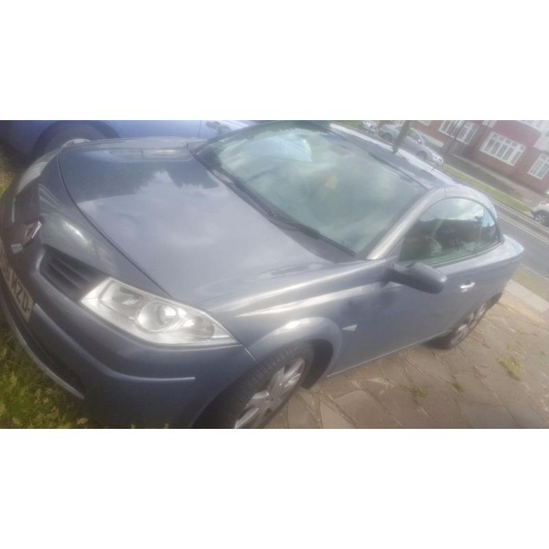 RENAULT MEGANE CAR PRIVILEGE CONVERTIBLE CABRIOLET 1.6L MOONSILVER GREY FRESH MOT, SERVICE & CAMBELT