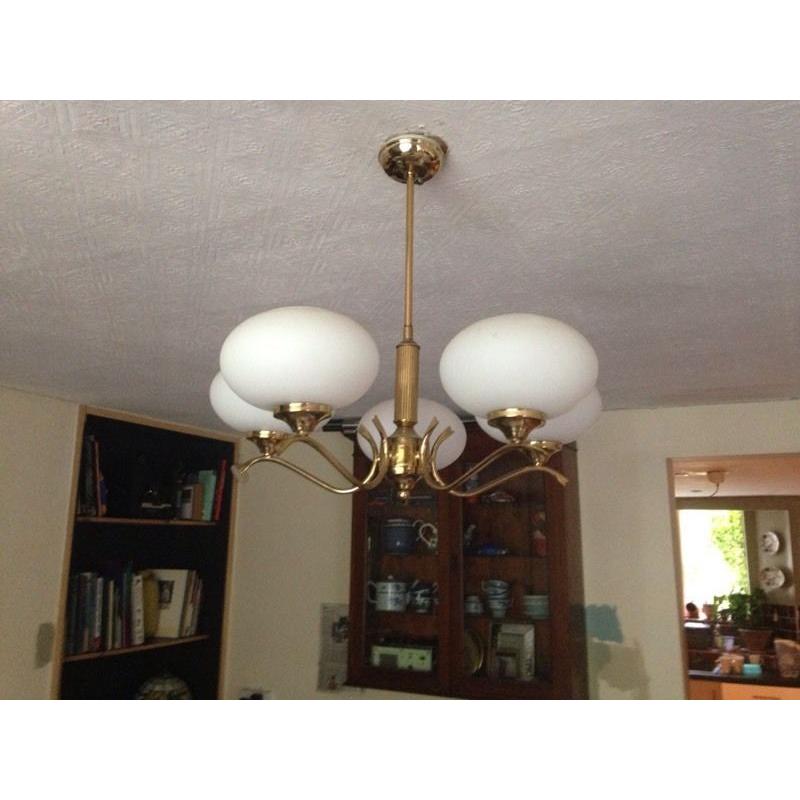 Brass chandelier