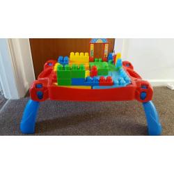 Mega blocks lego table and toy bundle