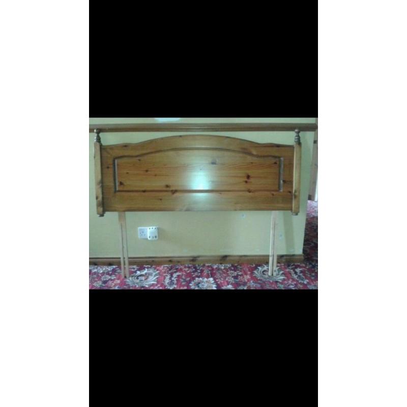 Double pine headboard. Very good condition