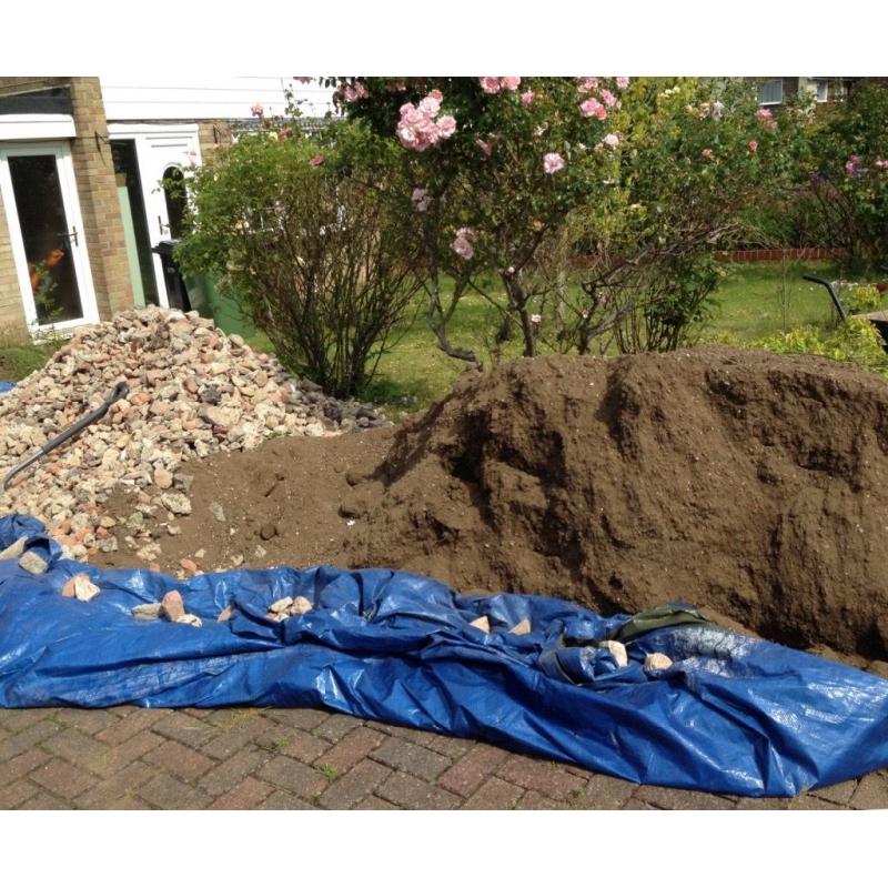 1 ton good quality topsoil and 1.5 ton ballast