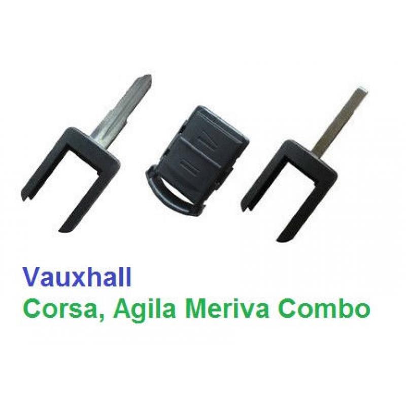 Vauxhall Corsa, Agila, Meriva, Combo - Remote Fob Key - Cut and Programmed