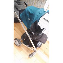 Joie Chrome Pushchair - Black and Jade Green - Excellent Condition!