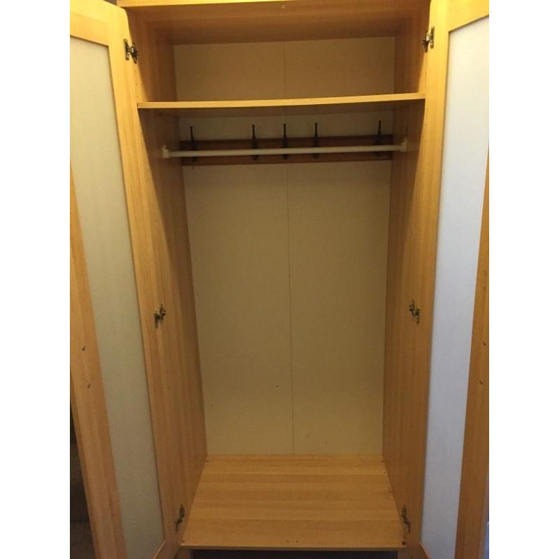 Light oak colour IKEA wardrobe