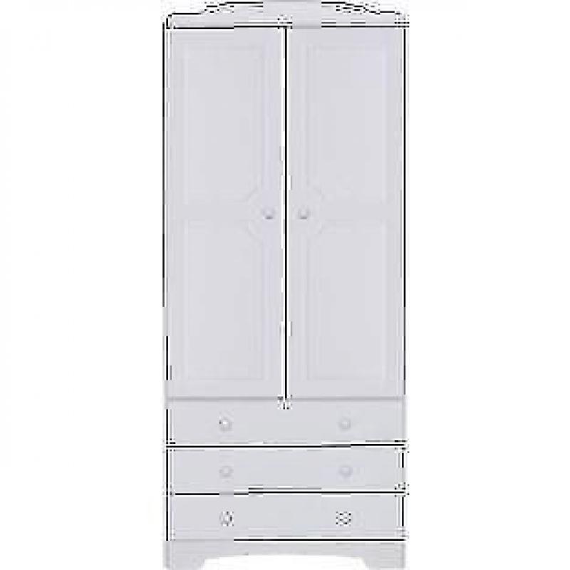 Nordic 2 Door 3 Drawer Wardrobe - White. NEW BOXED 2 for sale new boxed half price