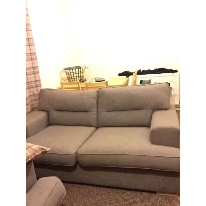 Two seater sofa x2 light grey