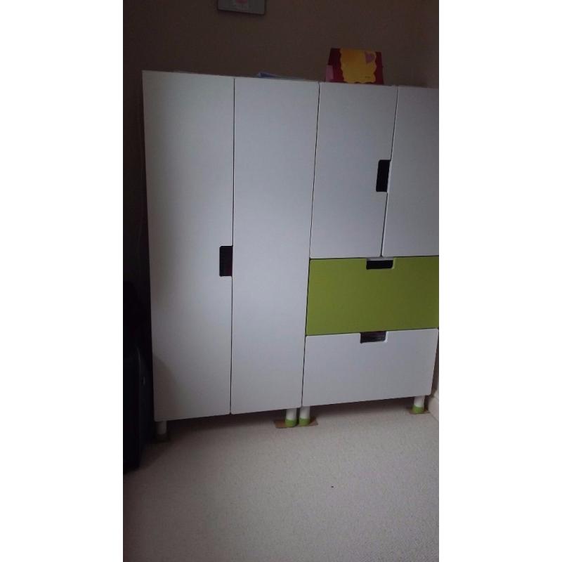 Two shelving units, perfect condition, height 155cm, Kids storage