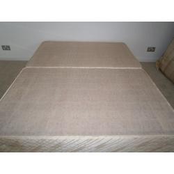 USED KING SIZE SEALY DIVAN BED AND MATCHING MATTRESS