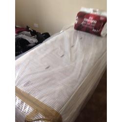 Brand new, Single bed w/ mattress & duvet