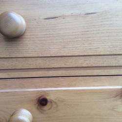 Six drawer pine chest of drawers