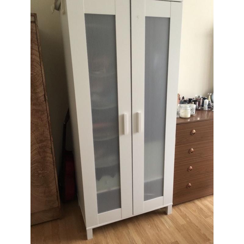 White assembled wardrobe - ALMOST NEW! (Moving overseas)