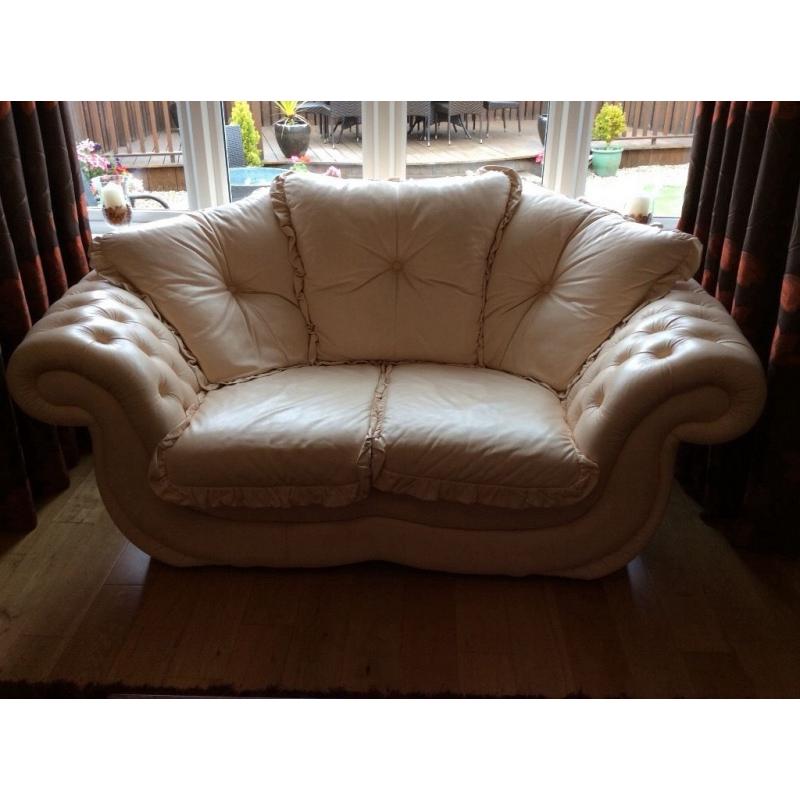 Cream Leather Suite