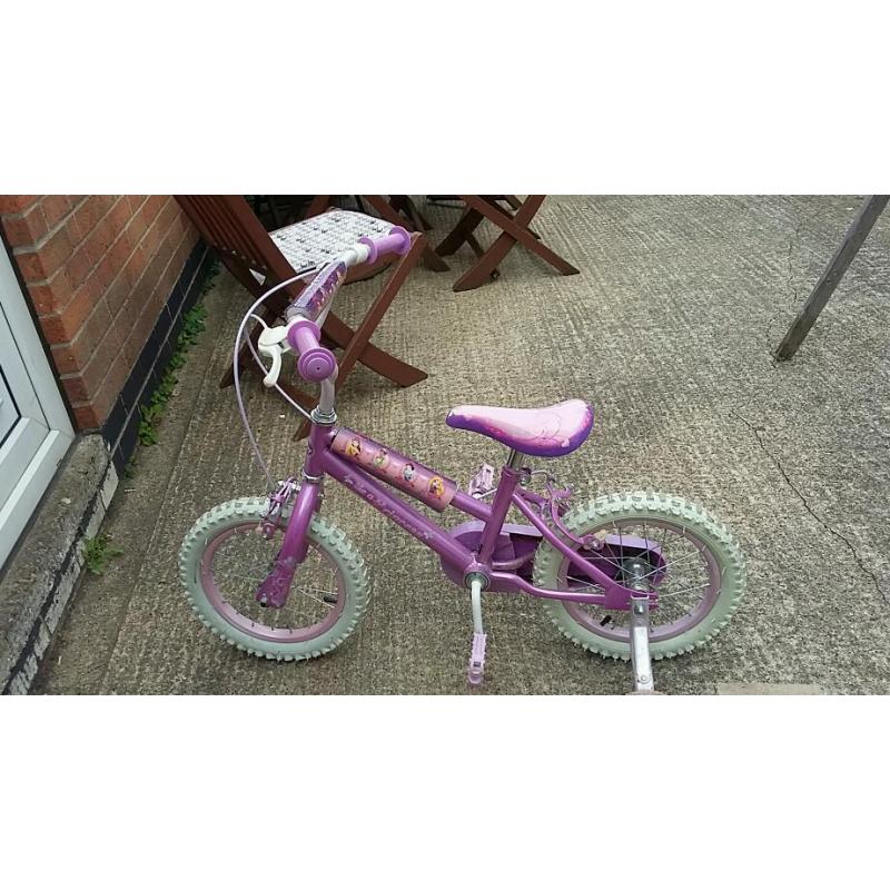 Girls 14 inch Disney bike