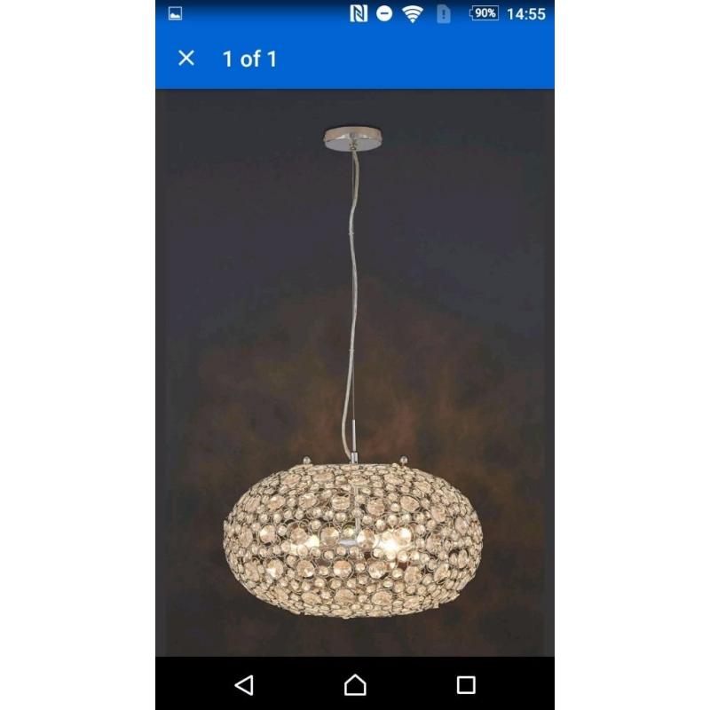 NEW Next Bedu 3 light pendant chandelier ceiling light fitting