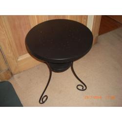 Black metal table