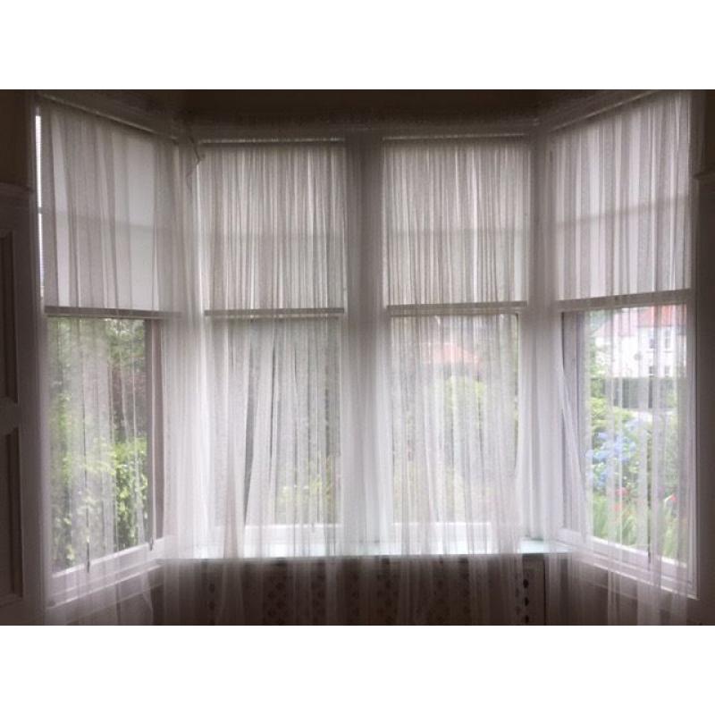 Window White Sheer Drops