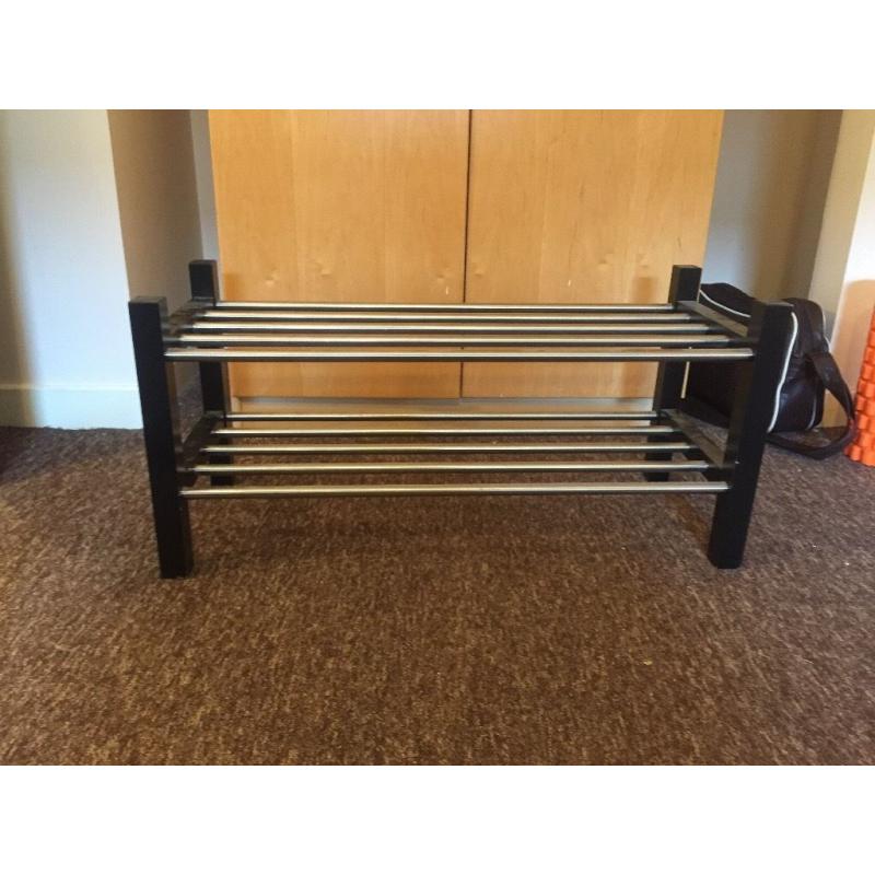 Black and metal shoe rack - perfect condition!