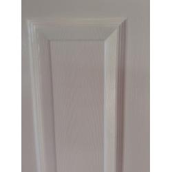 4 x Internal White panelled wood grain effect doors