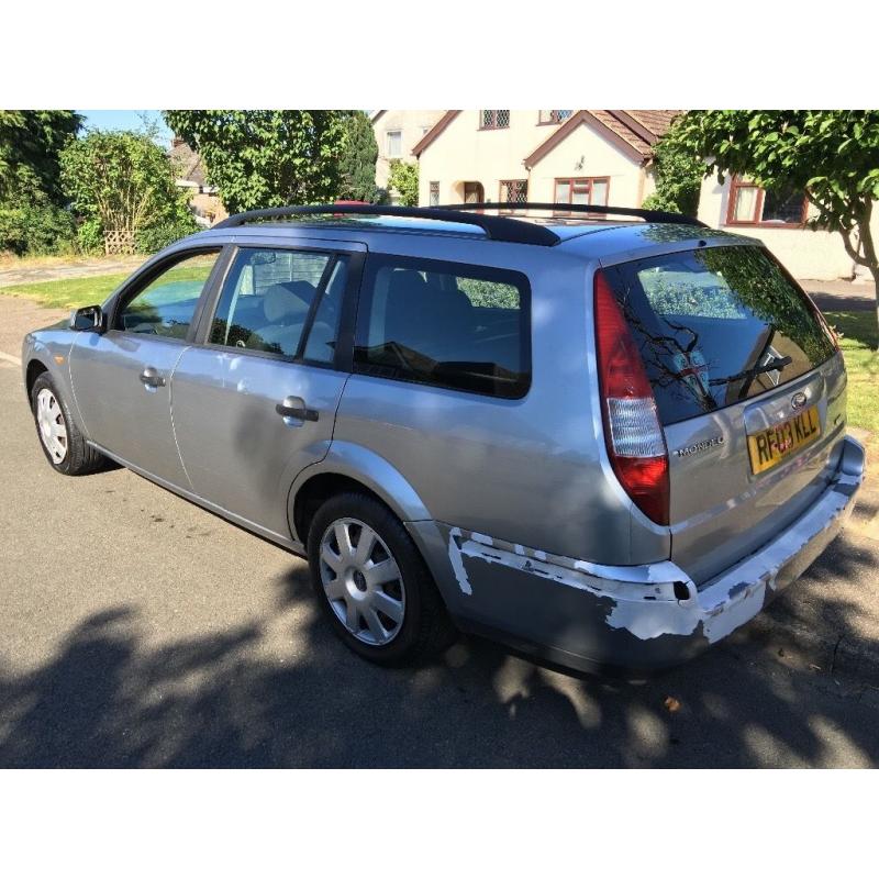 Ford Mondeo LX TDCI 1998cc Turbo Diesel 6 speed manual 5 door estate 03 Plate 09/06/2003 Silver