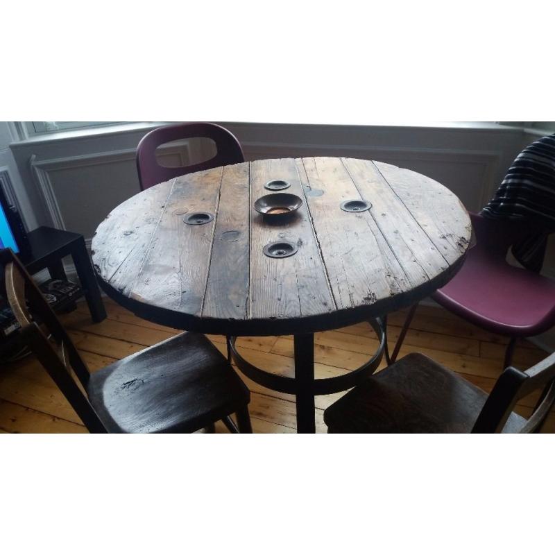 Industrial style dining table