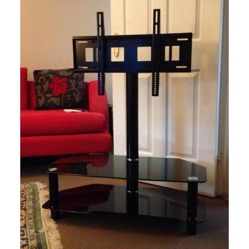 Black Glass TV Stand