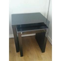 Black gloss nest of tables