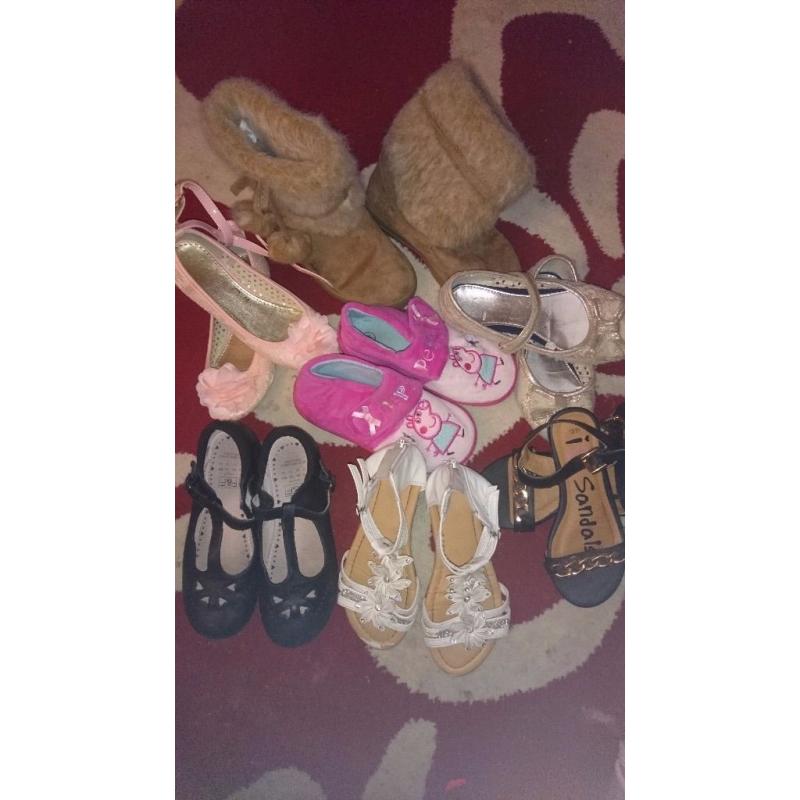 Large bundle of size 12 shoes/boots/sandals/slippers