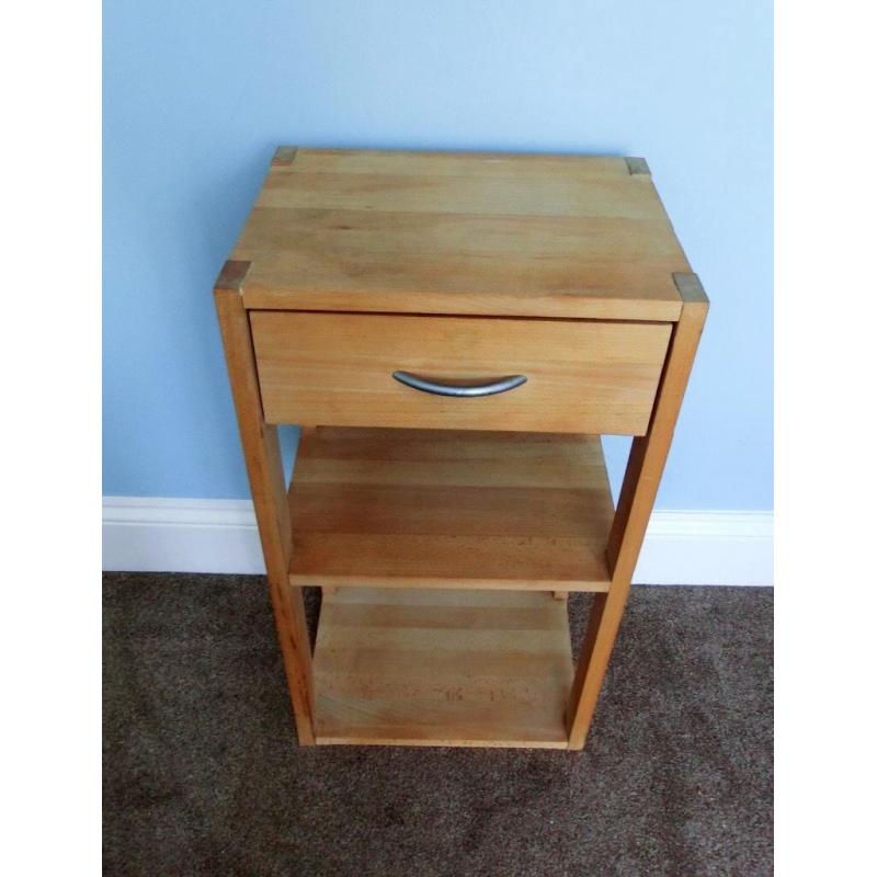 Butchers Trolley / Kitchen Trolley With Drawer and Two Shelves on wheels