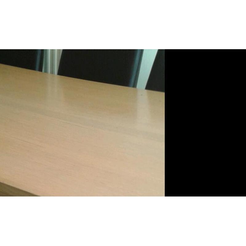 Large light oak dining table