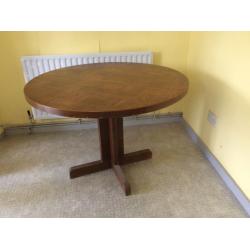 Round wooden table