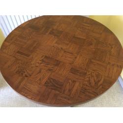 Round wooden table