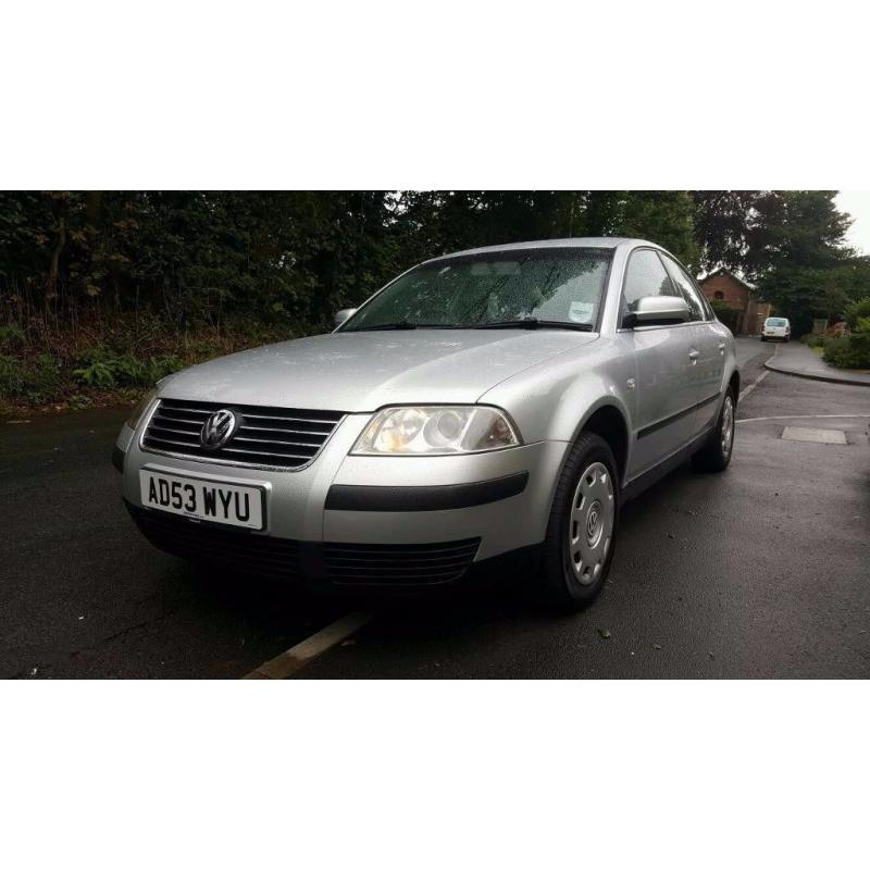 VOLKSWAGEN PASSAT S 1.9 TDI 2003, SERVICE HISTORY CONSISTING OF 8 STAMPS. MOT UNTIL MAY 2017.