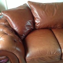 Chesterfield style leather sofa