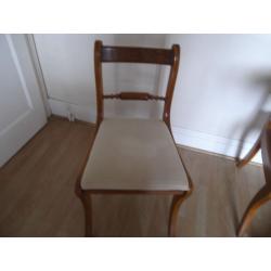 Yew wood Dining Table & Chairs