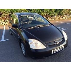 2001 HONDA CIVIC SE AUTO BLACK- Very low mileage 46k dateless reg plate