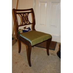 8 Dining Chairs, Mahogany reproduction