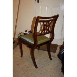 8 Dining Chairs, Mahogany reproduction