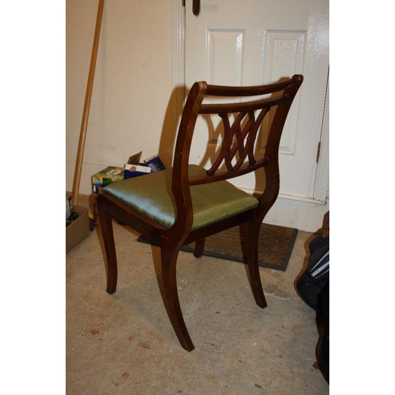 8 Dining Chairs, Mahogany reproduction