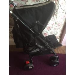 Maclaren techno XT black and silver ex condition