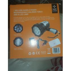 Brand new candle power rechargeable halogen led light