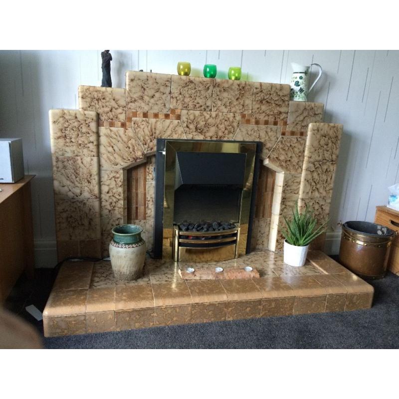 Art Deco Tiled Fireplace