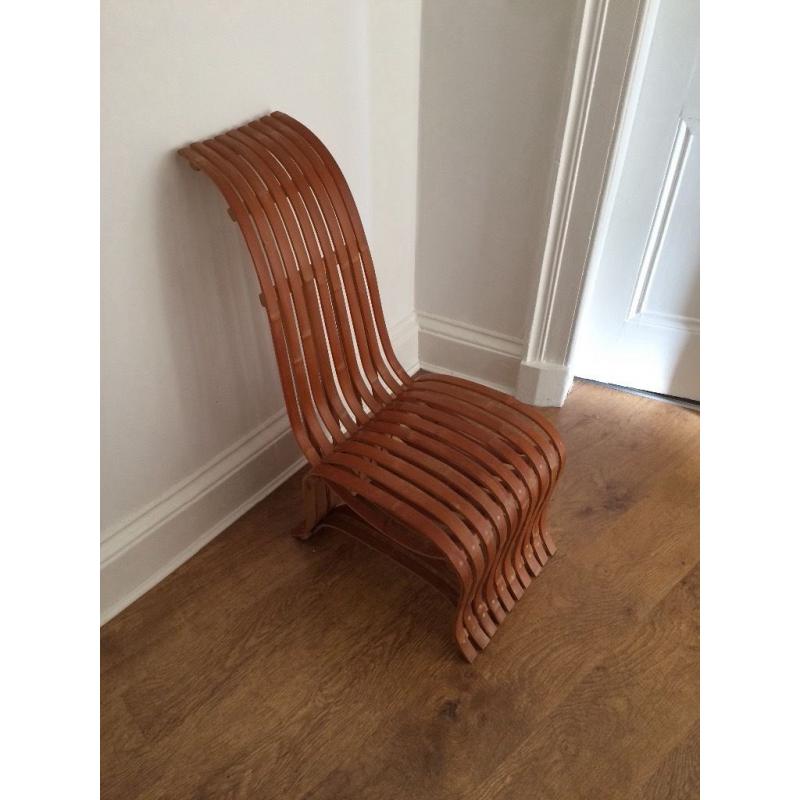 Bamboo curved upcycled chair