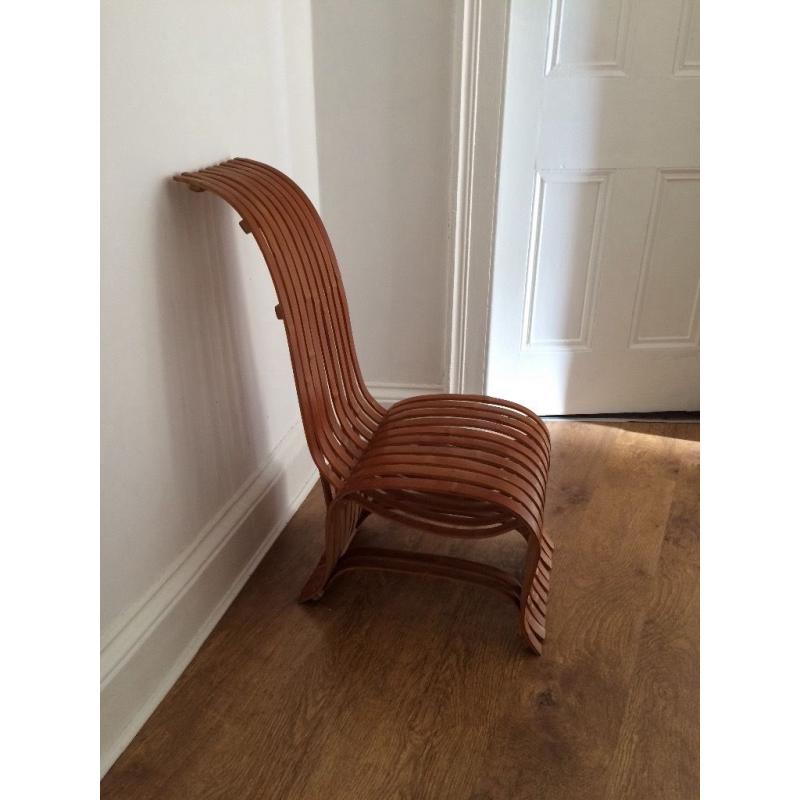 Bamboo curved upcycled chair