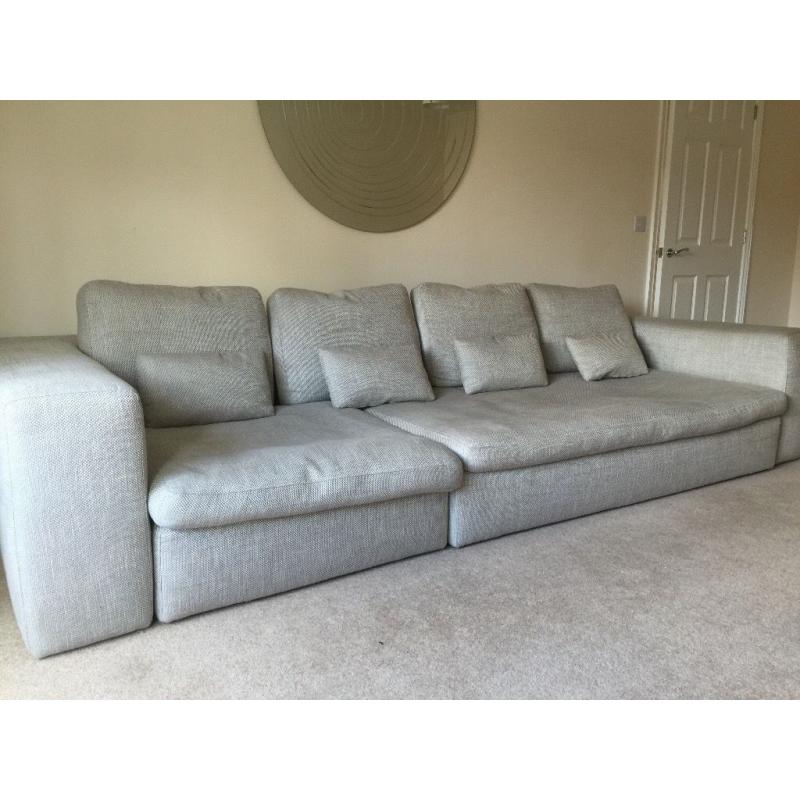 HABITAT modular corner sofa - light grey