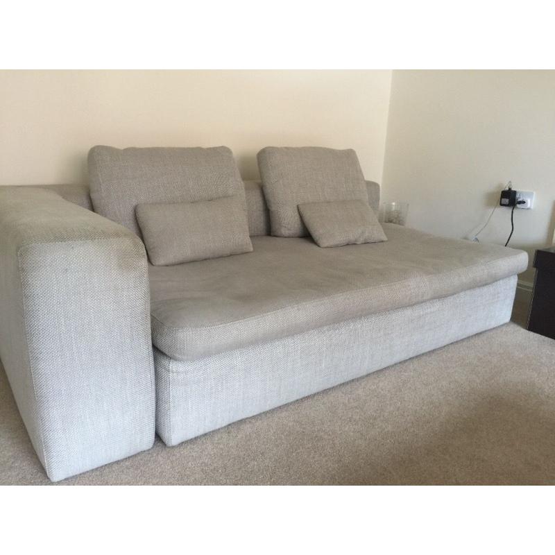 HABITAT modular corner sofa - light grey