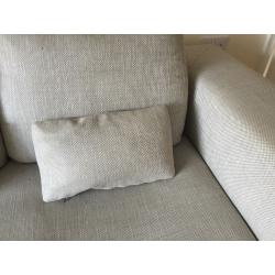 HABITAT modular corner sofa - light grey