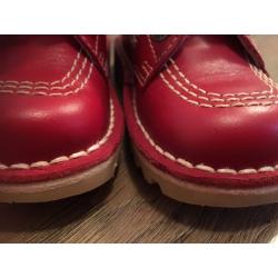 Childrens Red Kickers - great used condition size 7 / 24