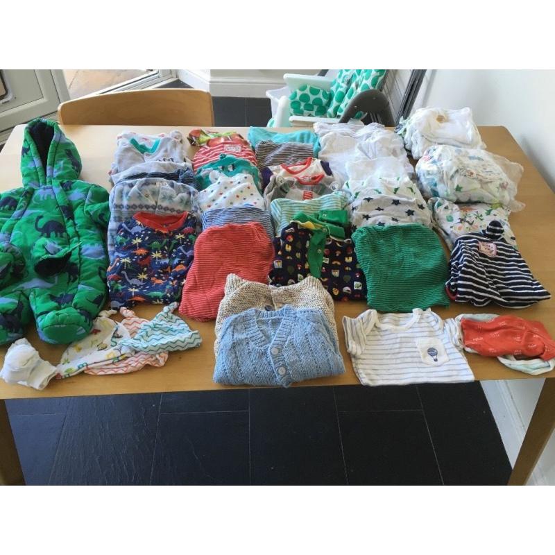 Bundle of newborn baby clothes